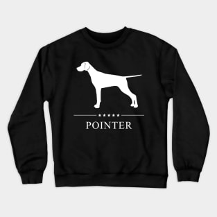 Pointer Dog White Silhouette Crewneck Sweatshirt